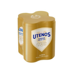 Alus UTENOS AUKSINIS, 5,0 %, 4 x 568 ml