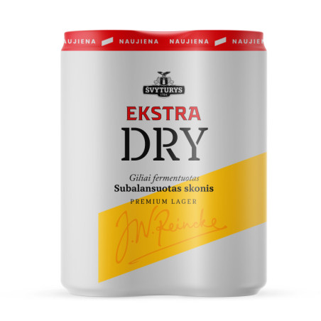 Alus ŠVYTURYS EKSTRA DRY, 5 %, 4 x 568 ml