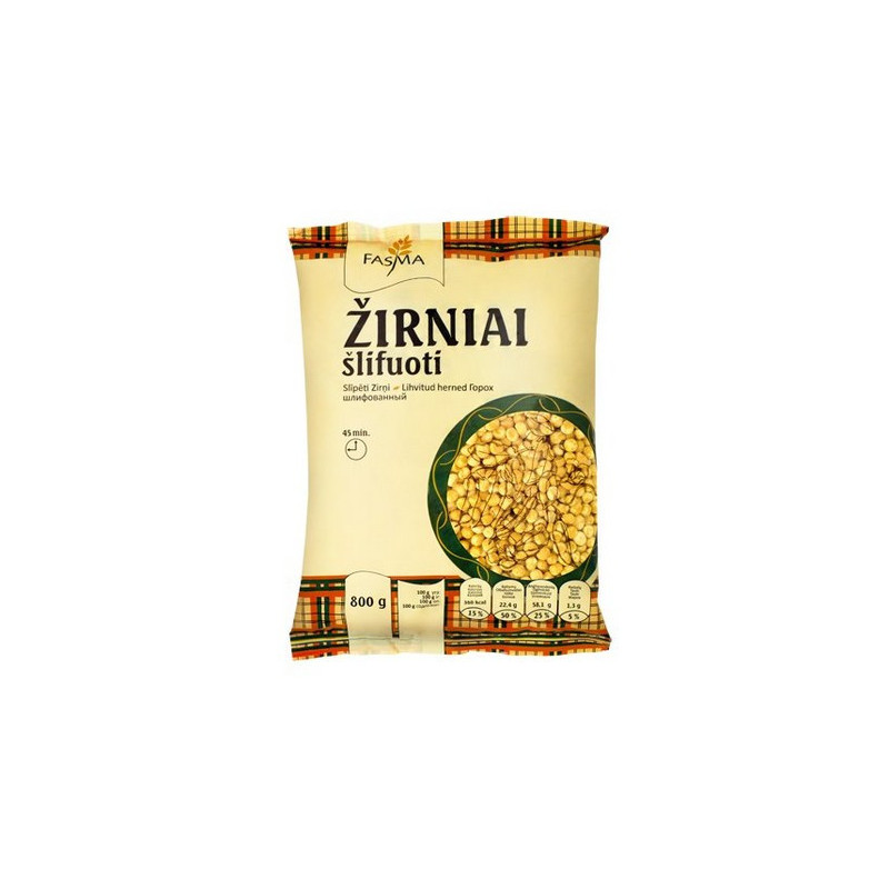 Žirniai šlifuoti FASMA, 800 g