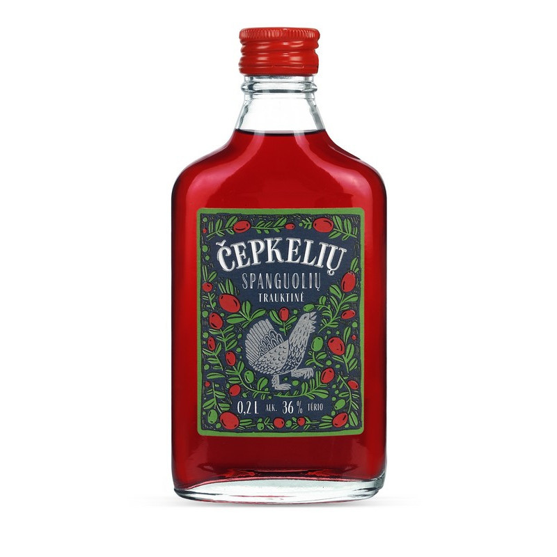 Trauktinė ČEPKELIŲ spanguolių skonio, 36 %, 0.2 l