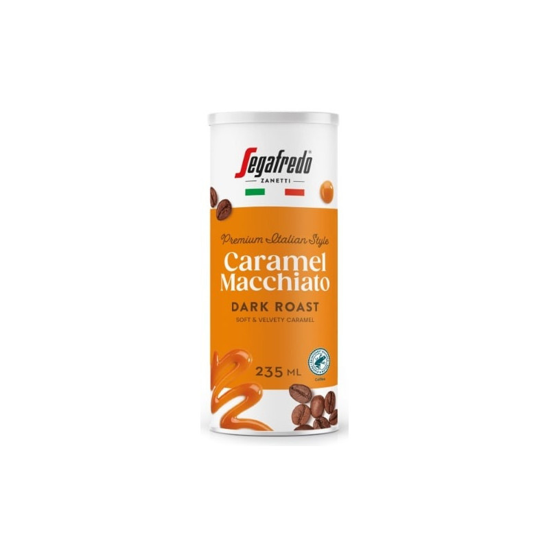 Šaltos kavos gėrimas SEGAFREDO CARAMEL MACCHIATO, 235 ml