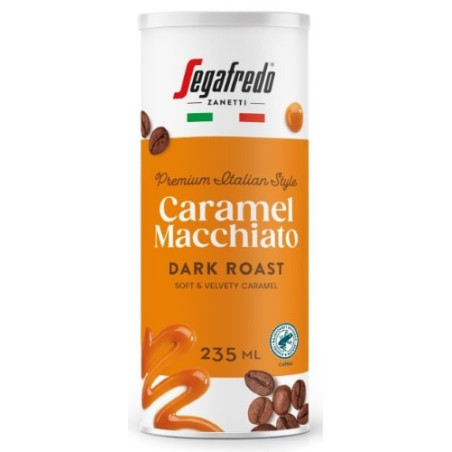 Šaltos kavos gėrimas SEGAFREDO CARAMEL MACCHIATO, 235 ml