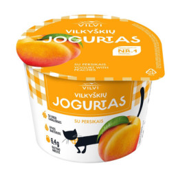 Jogurtas VILKYŠKIŲ su persikais, 3,5% rieb., 200 g