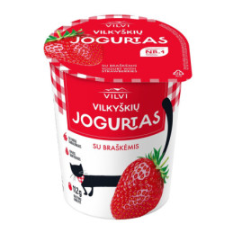 Jogurtas su braškėmis, VILKYŠKIŲ, 3.5 %, 350 g