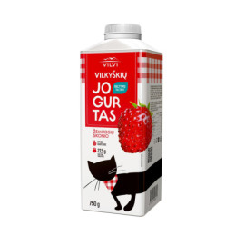 Ger. jogurtas VILKYŠKIŲ, žemuogių sk.,2% rieb., 750 g