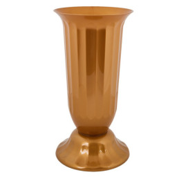 Plastikinė vaza kapams FLORA 38 cm, bronzinės sp., 1 vnt.