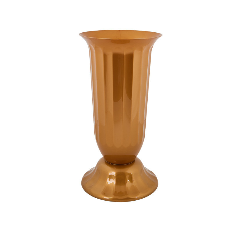 Plastikinė vaza kapams FLORA 38 cm, bronzinės sp., 1 vnt.