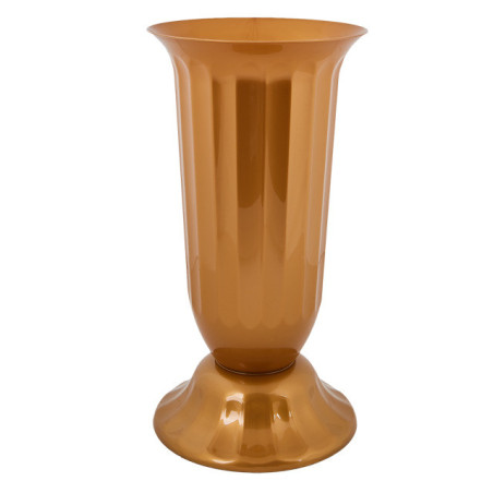 Plastikinė vaza kapams FLORA 38 cm, bronzinės sp., 1 vnt.