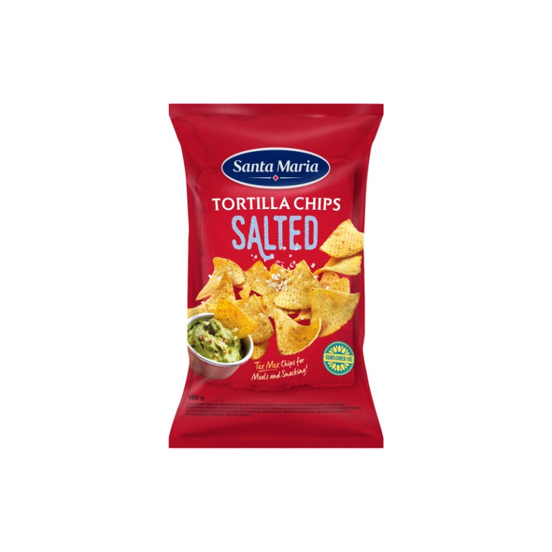 Kukurūzų traškučiai SANTA MARIA, su druska, 185 g