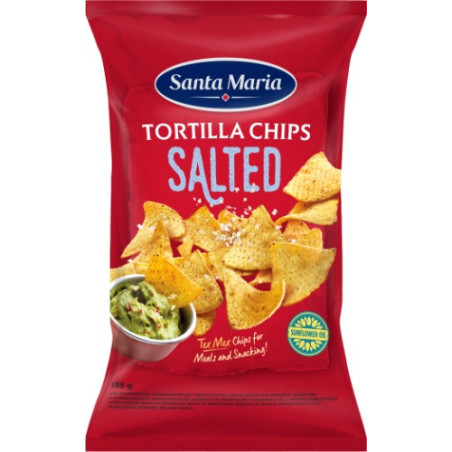 Kukurūzų traškučiai SANTA MARIA, su druska, 185 g