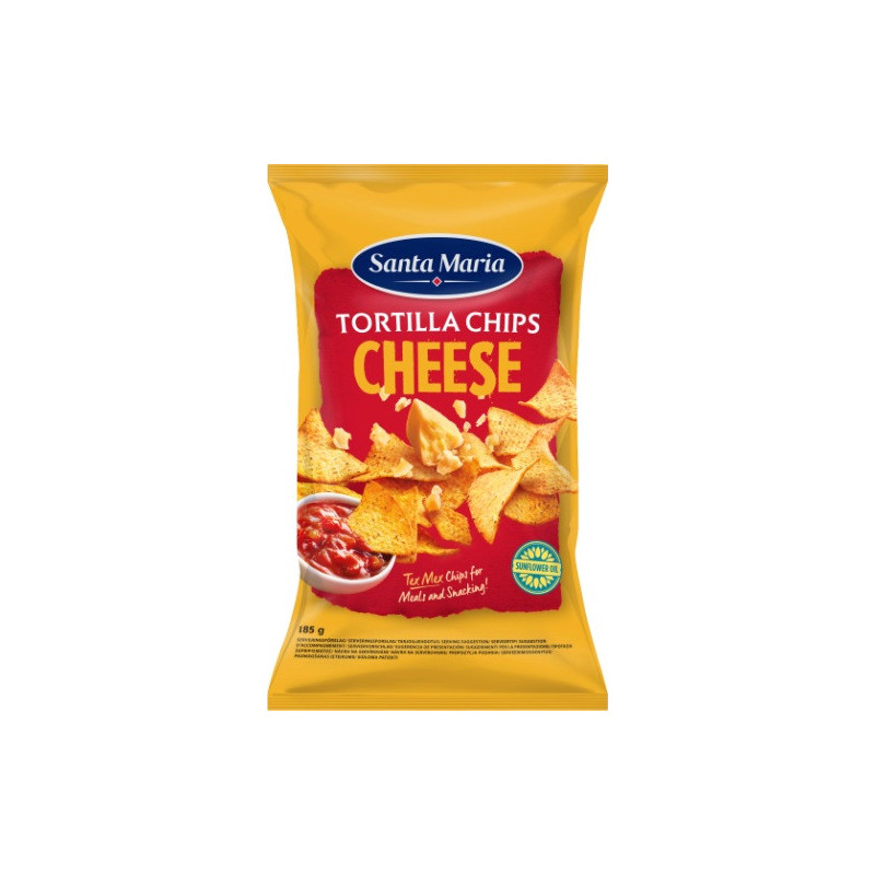 Kukurūzų traškučiai SANTA MARIA, su sūriu, 185 g