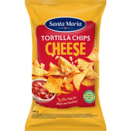 Kukurūzų traškučiai SANTA MARIA, su sūriu, 185 g