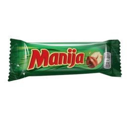 Batonėlis su lazdyno riešutais MANIJA, 49 g
