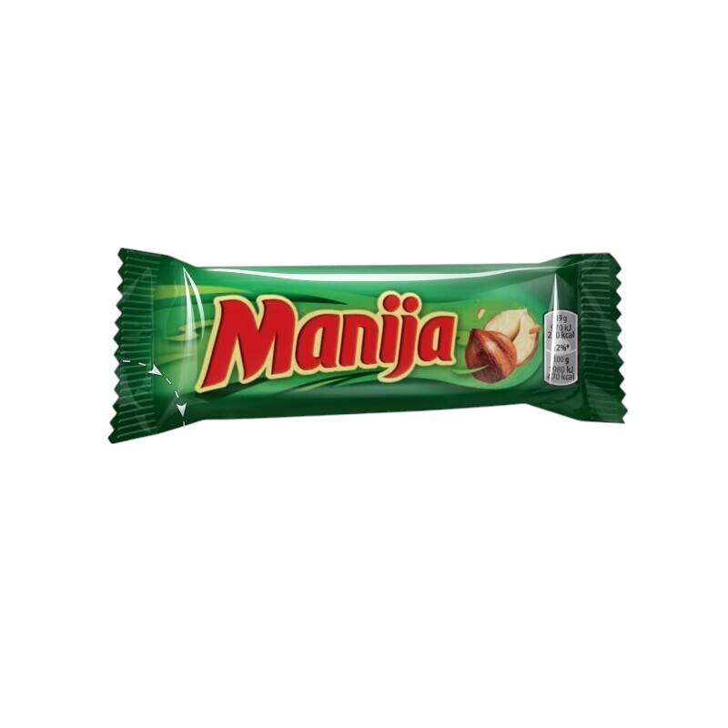 Batonėlis su lazdyno riešutais MANIJA, 49 g