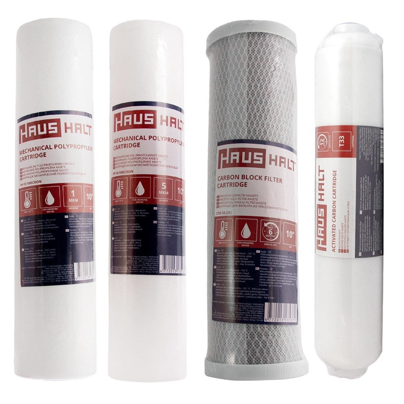 Metinis filtro kasečių komplektas Haushalt 10" Metinis filtro kasečių komplektas Haushalt 10"