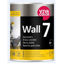 Akriliniai sienų dažai Vivacolor WALL 7 A, balti, 0.9L