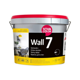 Akriliniai sienų dažai Vivacolor WALL 7 A, balti, 2.7L