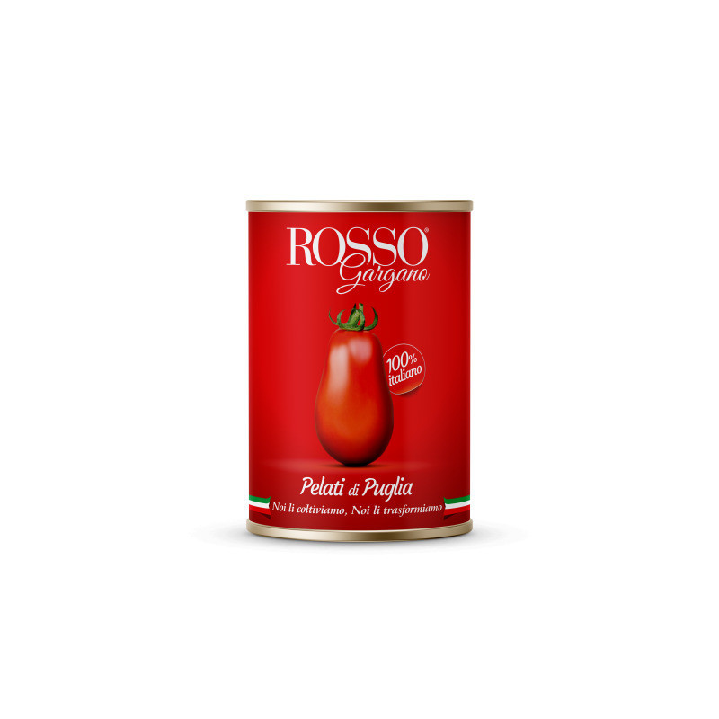 Konservuoti pomidorai ROSSO GARGANO, lupti, skard., 400 g Konservuoti pomidorai ROSSO GARGANO, lupti, skard., 400 g