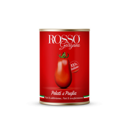 Konservuoti pomidorai ROSSO GARGANO, lupti, skard., 400 g