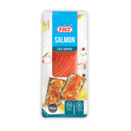 Šaltai rūkytos lašišos filė VIČI su oda, 160 g