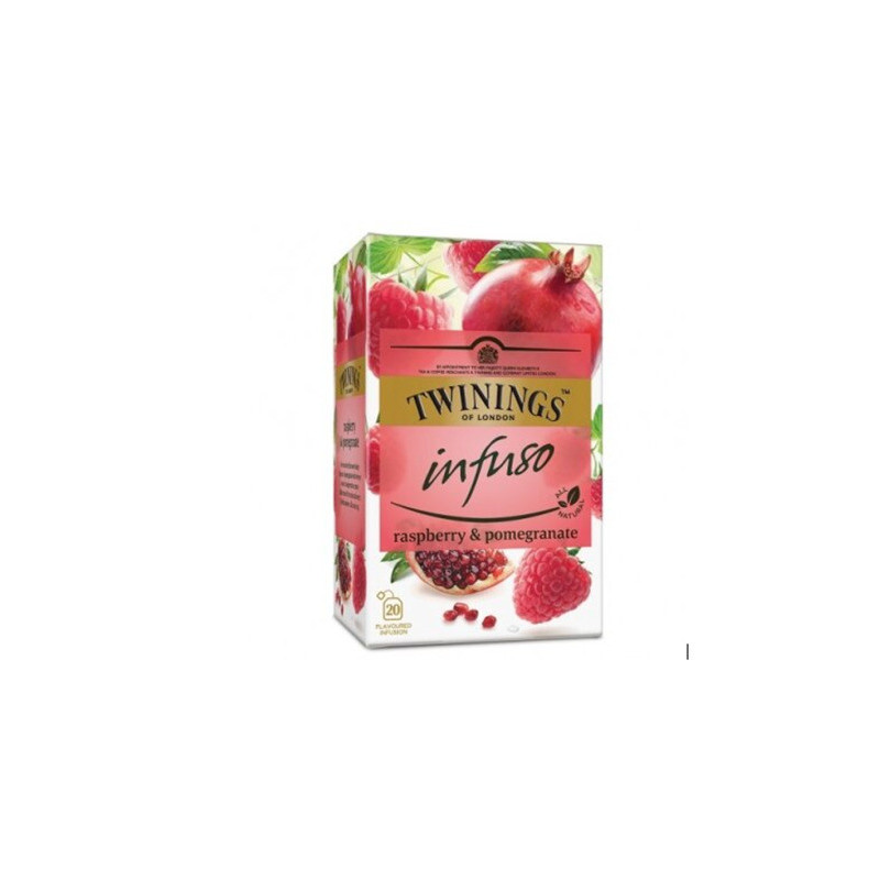 Vaisinė arbata TWININGS, su avietėmis ir granatais, 20x2 g Vaisinė arbata TWININGS, su avietėmis ir granatais, 20x2 g