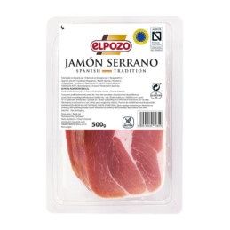 Kumpis SERRANO ELPOZO, supjaustytas, 500 g