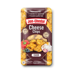 Čederio sūrio gabaliukai JON - CHEDAR, CAJUN, 50 % rieb. s. m., 80 g