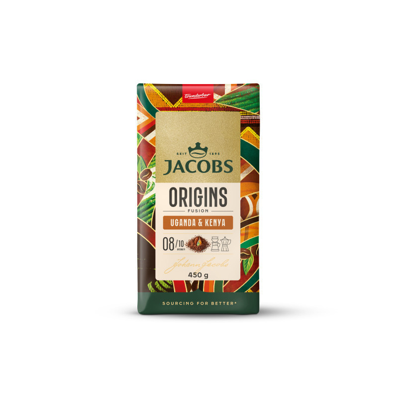 Malta kava JACOBS ORIGINS UGANDA & KENYA, 450 g Malta kava JACOBS ORIGINS UGANDA & KENYA, 450 g