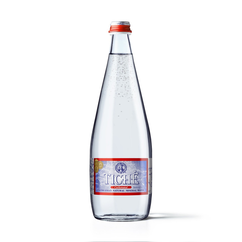 Gazuotas natūralus mineralinis vanduo TICHĖ stikle, 0,7l Gazuotas natūralus mineralinis vanduo TICHĖ stikle, 0,7l