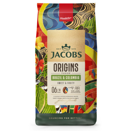 Kavos pupelės JACOBS ORIGINS BRAZIL & COLOMBIA, 1 kg