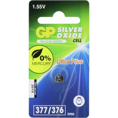 Elementas GP SILVER OXIDE AG4/SR66/377F, 1,55V