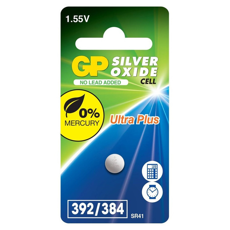 Elementas GP SILVER OXIDE AG3/SR41/392F, 1,55V