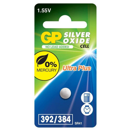 Elementas GP SILVER OXIDE AG3/SR41/392F, 1,55V