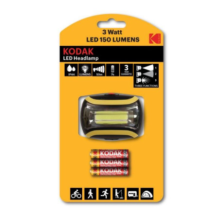 Galvos LED žibintuvėlis KODAK, 3 W, 150 lm, IP44