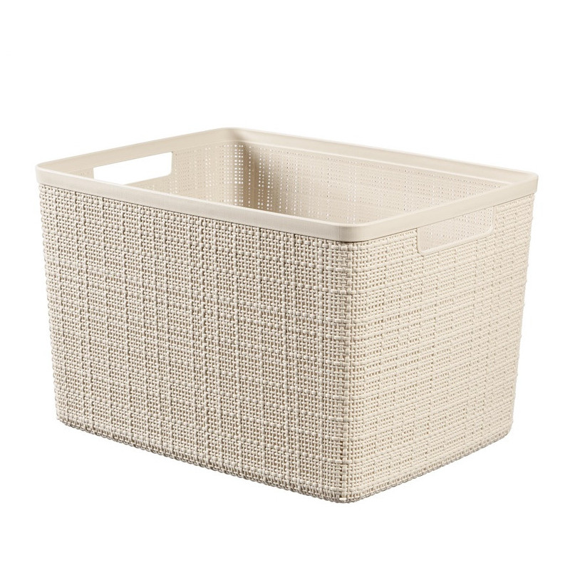 Daiktadėžė CURVER JUTE, 20 l, kreminė, 36×28×23 cm