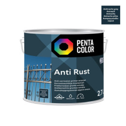 Antikoroziniai dažai ANTI-RUST, 2,7 l, antracito spalvos