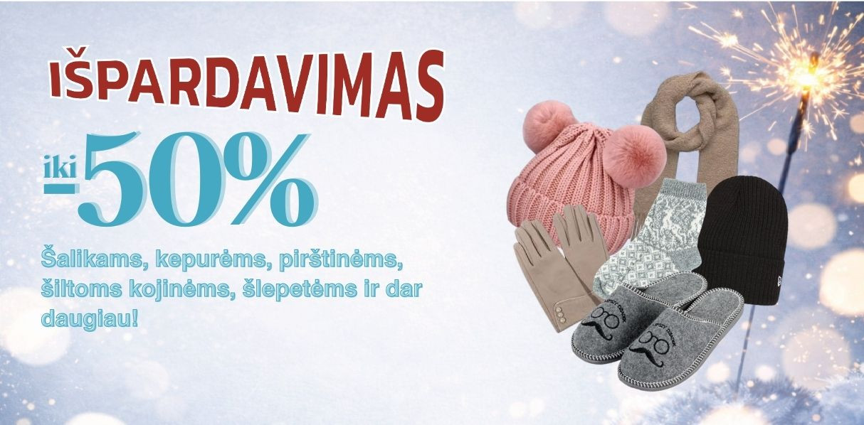 Šalikams, kepurėms ir pan. 